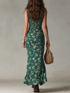 Mikaela - Boho Flowing Side-Slit Maxi Dress