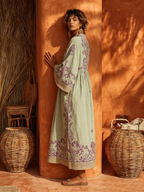 Cerys - Embroidered Mediterranean Maxi Dress