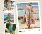 Aurora – Watercolour Floral Midi Dress